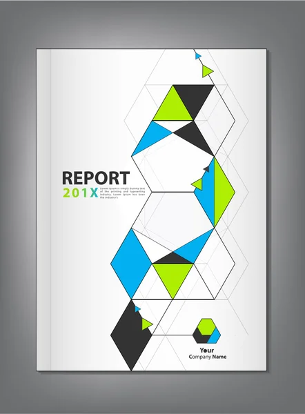 Resumen geométrico Informe anual Diseño de la cubierta — Archivo Imágenes Vectoriales