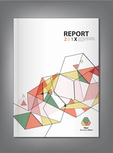 Resumen geométrico Informe anual Diseño de la cubierta — Vector de stock