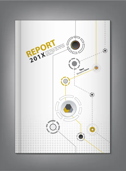 Abstract technologie jaarlijkse verslag Cover ontwerp — Stockvector