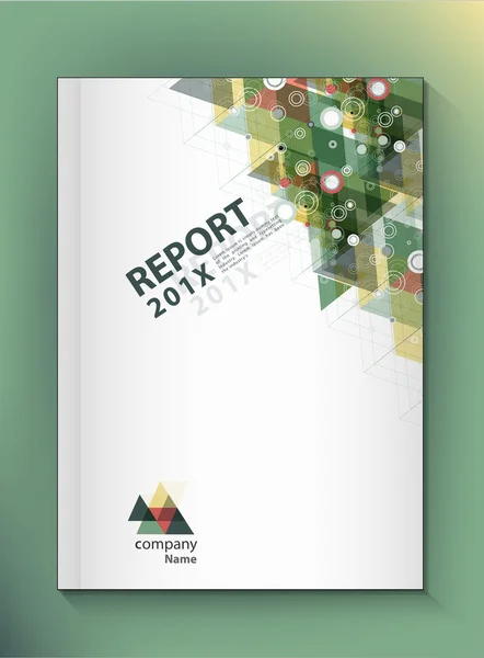 Αφηρημένη γεωμετρικά ετήσια έκθεση Σχεδιασμός Εξωφύλλου — Διανυσματικό Αρχείο