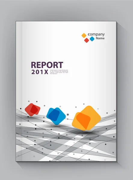 Modern yıllık raporu kapak tasarım vektör nokta teknoloji