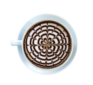 mocha kahve beyaz izole köpük ile