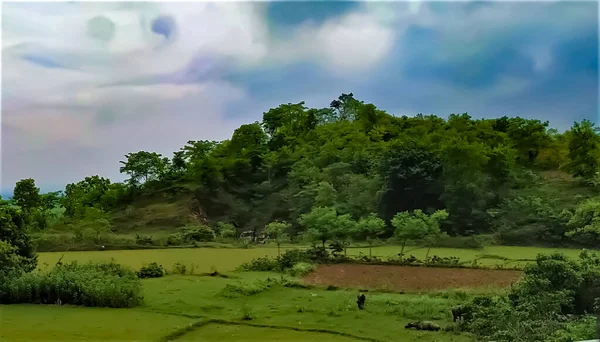 Uma Bela Natureza Com Nuvem — Fotografia de Stock