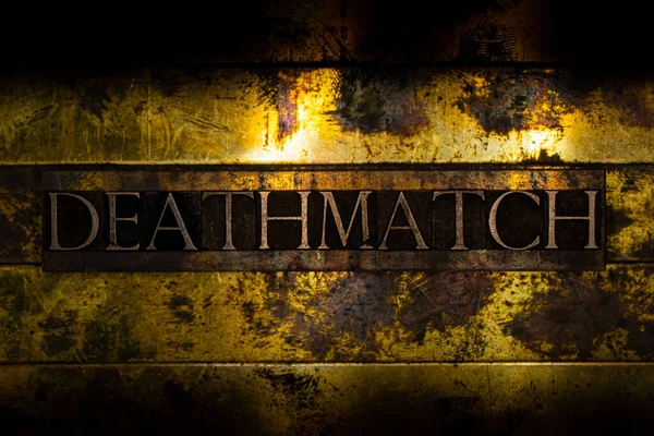 Deathmatch Grunge Texturizado Cobre Ouro Fundo — Fotografia de Stock