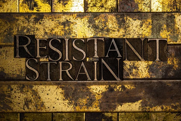 Resistente Texto Strain Vintage Texturizado Grunge Cobre Ouro Steampunk Fundo — Fotografia de Stock