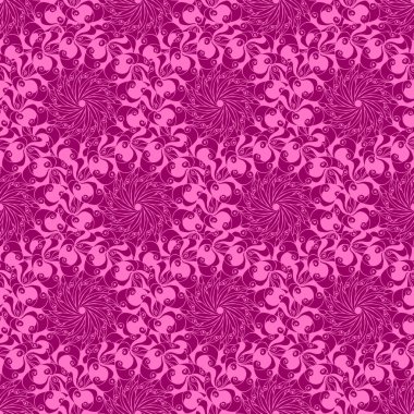 Dikişsiz yaratıcı çizilmiş desen stilize çiçek.