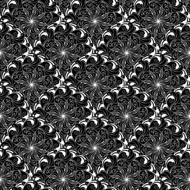 Dikişsiz yaratıcı çizilmiş desen stilize çiçek.