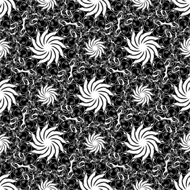 Dikişsiz yaratıcı çizilmiş desen stilize çiçek.