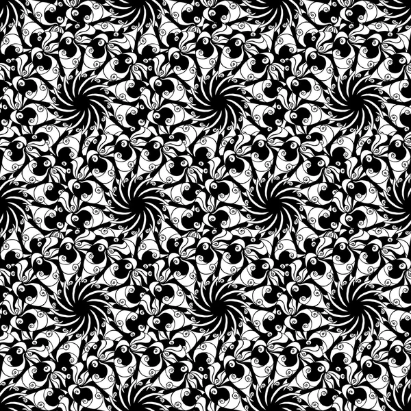 Dikişsiz yaratıcı çizilmiş desen stilize çiçek.