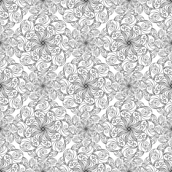 Dikişsiz yaratıcı çizilmiş desen stilize çiçek.