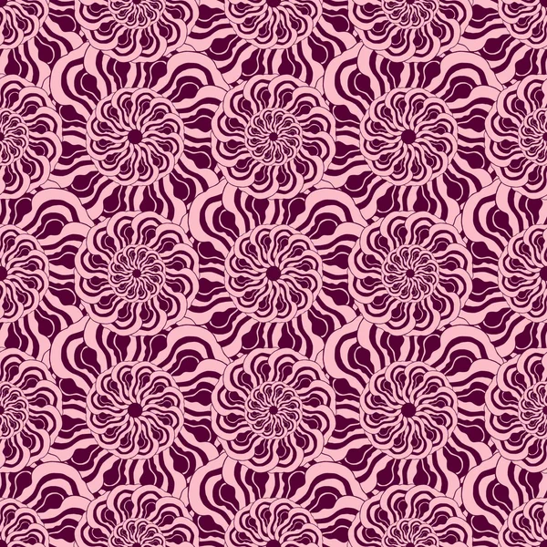 Motif créatif sans couture dessiné à la main de fleurs stylisées . — Image vectorielle