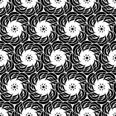 Dikişsiz yaratıcı çizilmiş desen stilize çiçek.
