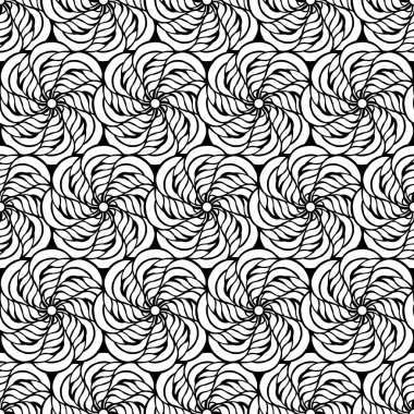 Dikişsiz yaratıcı çizilmiş desen stilize çiçek.