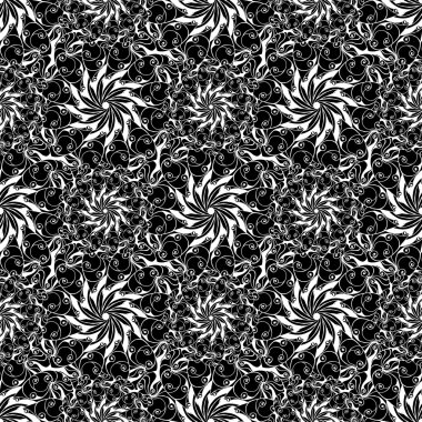 Dikişsiz yaratıcı çizilmiş desen stilize çiçek.