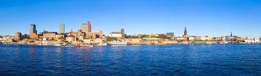 Ocak ayında Hamburg panoramik manzaralı