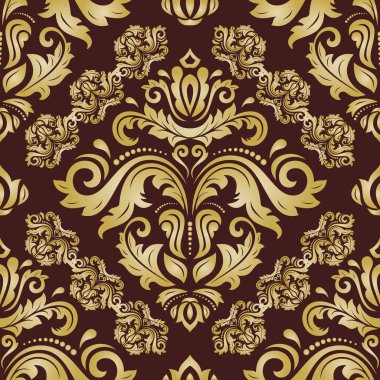 Sorunsuz vektör Barok tarzı duvar kağıdı