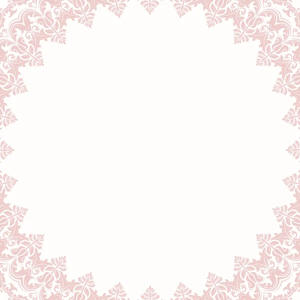 Bloemen Moderne Vector Ronde Frame — Stockvector