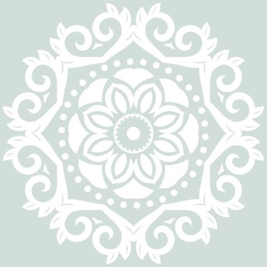 Çiçek Modern Vektör Yuvarlak Çerçevesi