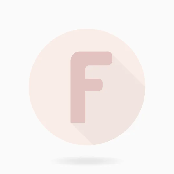 Fine Flat Icon With Letter F — Stock Photo, Image