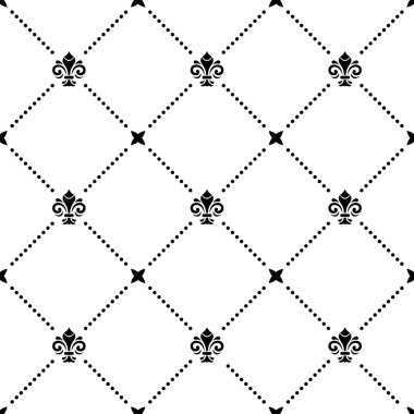 Royal Lily ile sorunsuz vektör desen