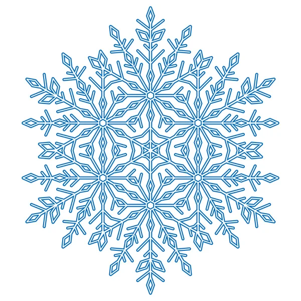 Bastante Vector copo de nieve redondo — Vector de stock