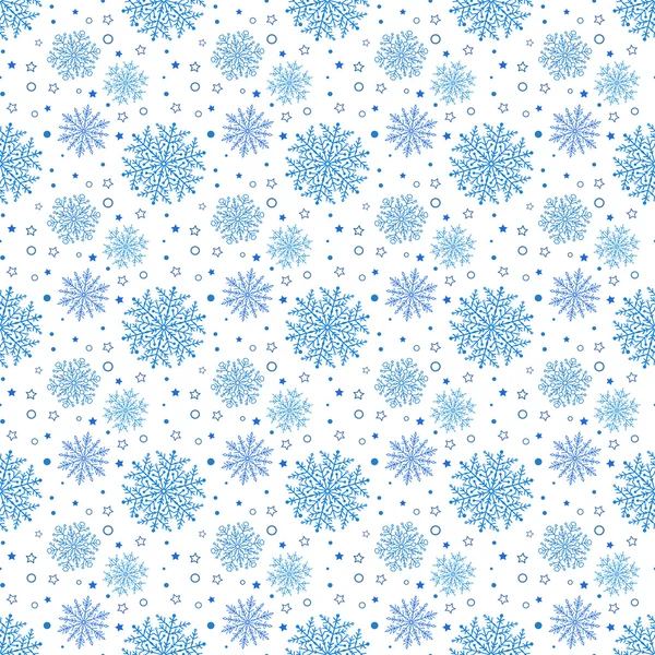 Seamless Vector Background With Snowflakes — Stock Vector