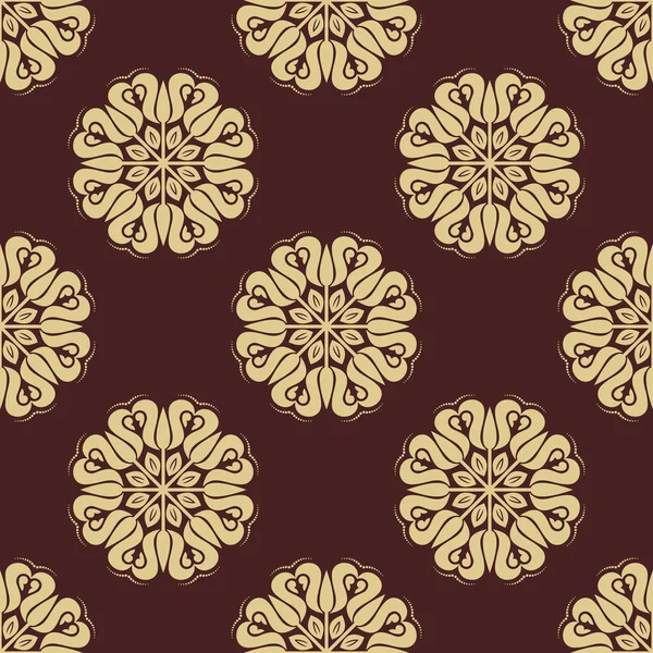Floral Golden Seamless Pattern — Stock Photo, Image