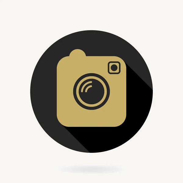 Camera Flat Icon With Long Shadow — Stock Photo, Image