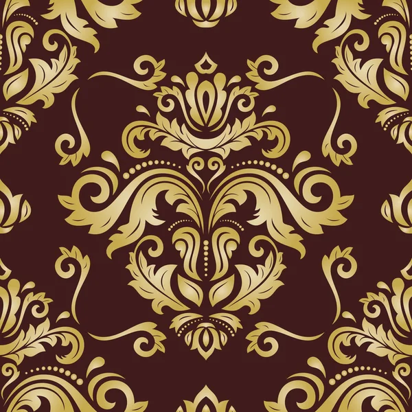 Vecteur sans couture Fond d'écran dans le style baroque — Image vectorielle