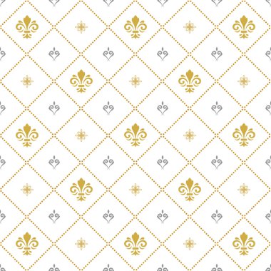 Royal Lily ile sorunsuz vektör desen