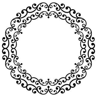 Çiçek Modern Vektör Yuvarlak Çerçevesi