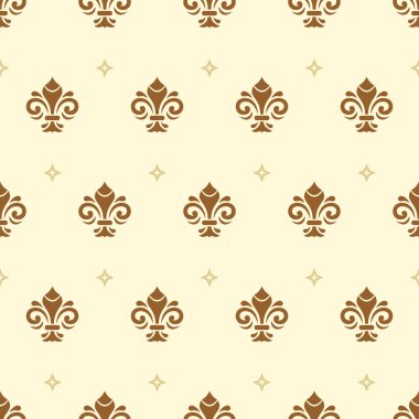 Royal Lily ile sorunsuz vektör desen