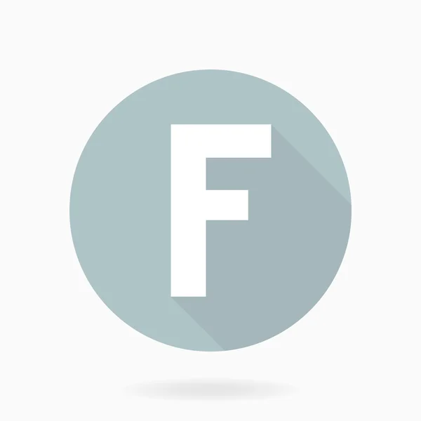 Тонка плоска ікона з літерою F — стокове фото