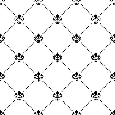 Royal Lily ile sorunsuz vektör desen