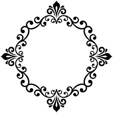 Çiçek Modern Vektör Yuvarlak Çerçevesi