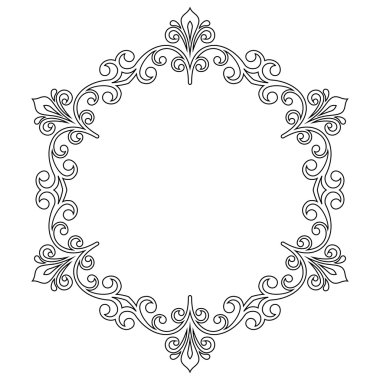 Çiçek Modern Vektör Yuvarlak Çerçevesi