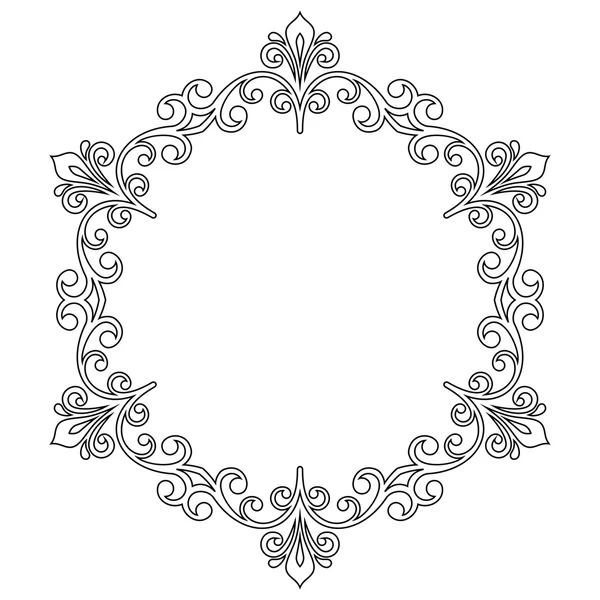 Cadre rond vectoriel moderne floral — Image vectorielle