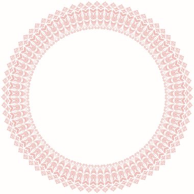 Çiçek Modern Vektör Yuvarlak Çerçevesi