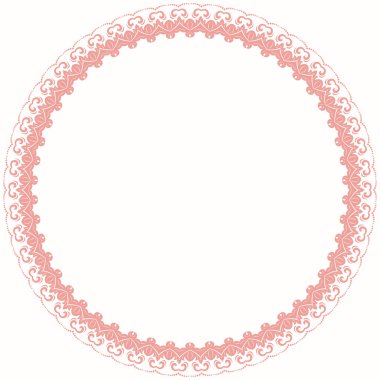 Çiçek Modern Vektör Yuvarlak Çerçevesi