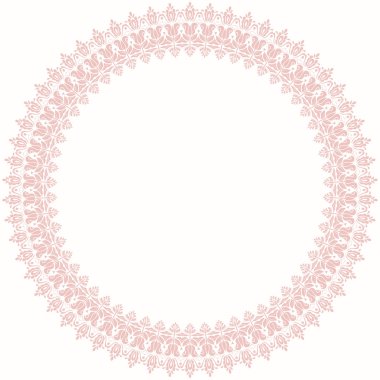 Çiçek Modern Vektör Yuvarlak Çerçevesi