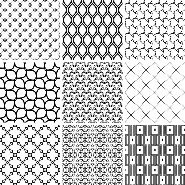 Set of Seamless Geometric Backgrounds — Stock Vector