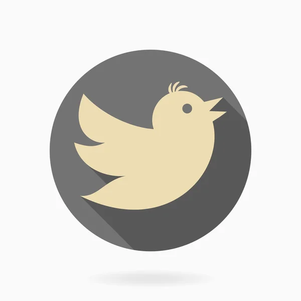 Vliegende vogel platte pictogram — Stockfoto
