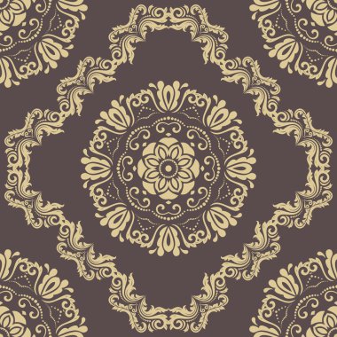 Dikişsiz vektör damask deseni