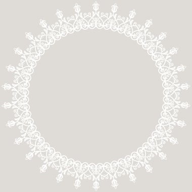 Çiçek Modern Vektör Yuvarlak Çerçevesi