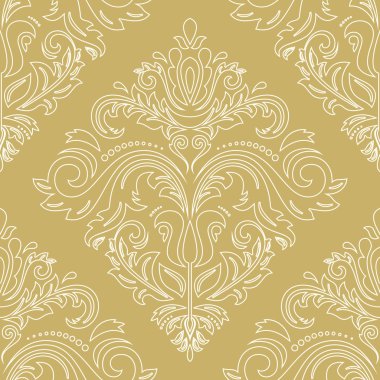 Dikişsiz vektör damask deseni