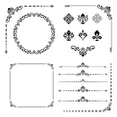 Vintage öğeleri kümesi