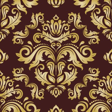 Dikişsiz vektör damask deseni