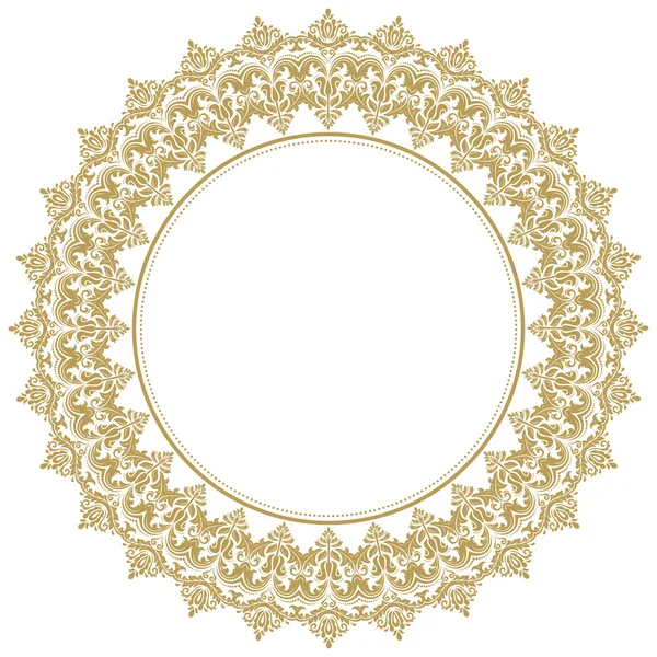 Bloemen Moderne Vector Ronde Frame — Stockvector