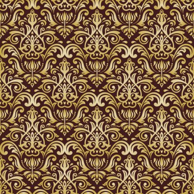 Dikişsiz vektör damask deseni