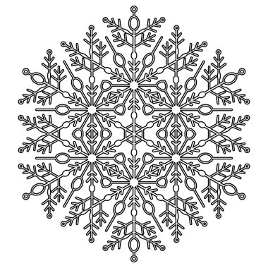 Güzel Vektör Yuvarlak Kar Tanesi